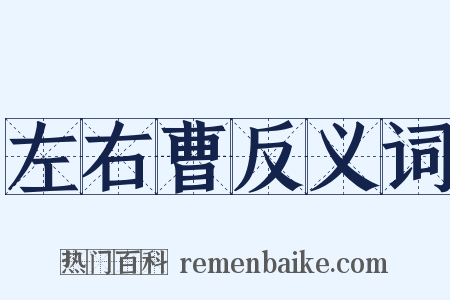 左右曹反义词是什么意思的图片